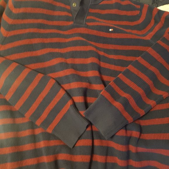 Tommy Hilfiger thick warm long sleeve quarter snap sweater - Picture 2 of 6